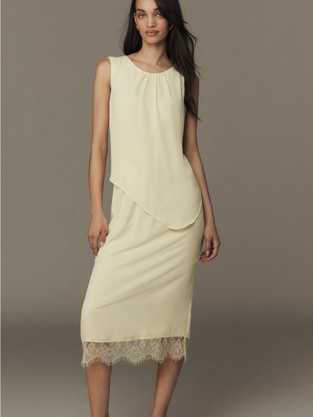 Anthropology Butter Yellow Dress